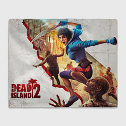 Плед флисовый Dead island II, цвет: 3D-велсофт