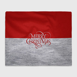 Плед Merry Christmas красный
