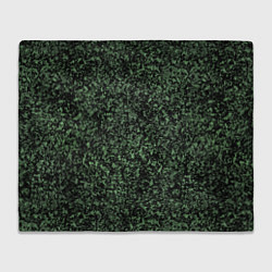 Плед флисовый Черный и зеленый камуфляжный, цвет: 3D-велсофт