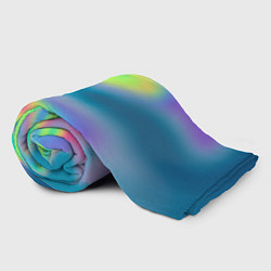 Плед флисовый Разноцветные абстрактные полосы под стеклом, цвет: 3D-велсофт — фото 2