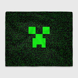 Плед Minecraft green squares