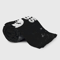 Плед флисовый На Земле с 1985: краска на темном, цвет: 3D-велсофт — фото 2