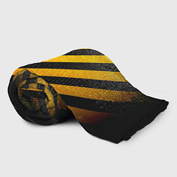 Плед флисовый Черно-желтая опасность, цвет: 3D-велсофт — фото 2