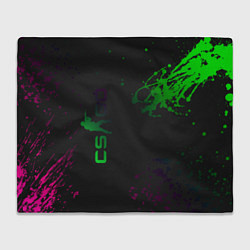 Плед флисовый CS GO Splashes, цвет: 3D-велсофт