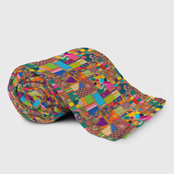 Плед флисовый Лоскутное шитье, рисовала нейросеть, цвет: 3D-велсофт — фото 2