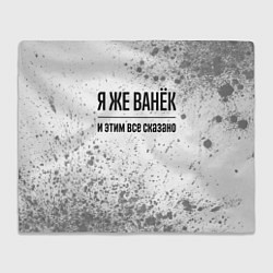 Плед Я же Ванёк и этим всё сказано: на светлом