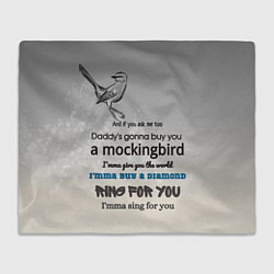 Плед флисовый Mockingbird, цвет: 3D-велсофт