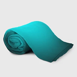 Плед флисовый Неоновый синий градиент, цвет: 3D-велсофт — фото 2
