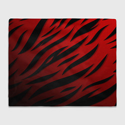 Плед флисовый Красный градиент - языки пламени, цвет: 3D-велсофт