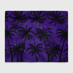 Плед флисовый Пальмы в ночи, цвет: 3D-велсофт