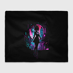 Плед Silhouette of a cute anime girl