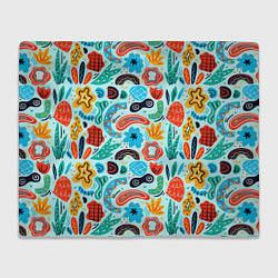 Плед флисовый Colorful patterns, цвет: 3D-велсофт