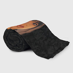 Плед флисовый Портрет Уэнздей Аддамс, цвет: 3D-велсофт — фото 2