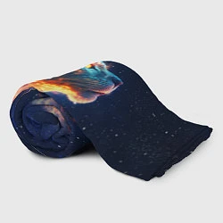 Плед флисовый Космический звёздный лев, цвет: 3D-велсофт — фото 2
