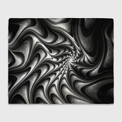 Плед Abstract fractal grey
