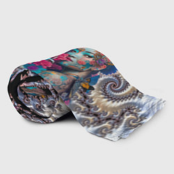 Плед флисовый Japanese beauty - irezumi, цвет: 3D-велсофт — фото 2