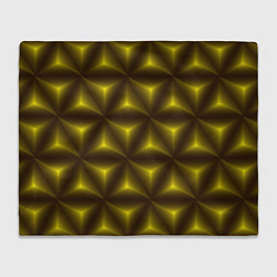 Плед флисовый Желтые треугольники, цвет: 3D-велсофт