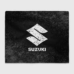 Плед Suzuki с потертостями на темном фоне