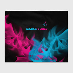 Плед Assassins Creed - neon gradient: символ сверху
