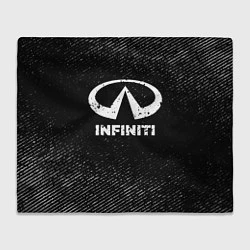 Плед флисовый Infiniti с потертостями на темном фоне, цвет: 3D-велсофт