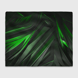 Плед Green black abstract