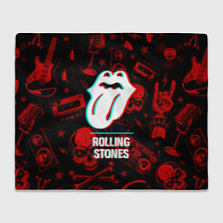 Плед Rolling Stones rock glitch