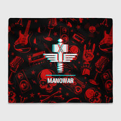 Плед Manowar rock glitch