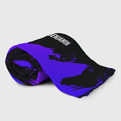 Плед флисовый Breaking Benjamin purple grunge, цвет: 3D-велсофт — фото 2