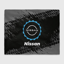 Плед Nissan в стиле Top Gear со следами шин на фоне