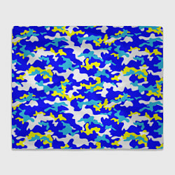 Плед флисовый Камуфляж летнее небо, цвет: 3D-велсофт