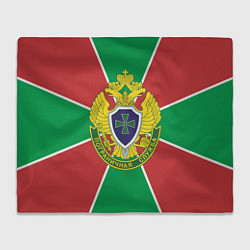 Плед флисовый Пограничная служба - герб ПВ, цвет: 3D-велсофт