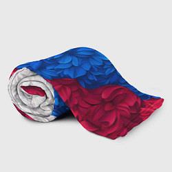 Плед флисовый Флаг России из цветов, цвет: 3D-велсофт — фото 2