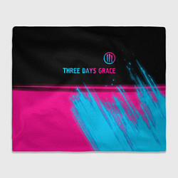 Плед Three Days Grace - neon gradient: символ сверху