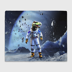 Плед флисовый Тираннозавр-космонавт, цвет: 3D-велсофт