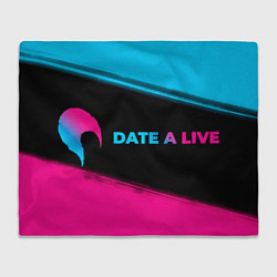 Плед Date A Live - neon gradient: надпись и символ