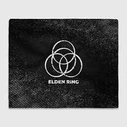 Плед флисовый Elden Ring с потертостями на темном фоне, цвет: 3D-велсофт