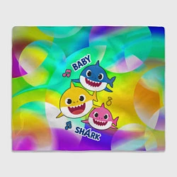 Плед флисовый Baby Shark Brooklyn and friends, цвет: 3D-велсофт