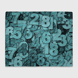 Плед флисовый Числа, цвет: 3D-велсофт