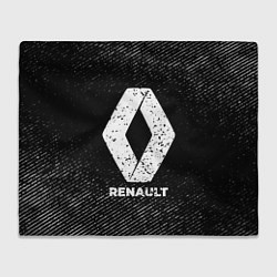 Плед Renault с потертостями на темном фоне