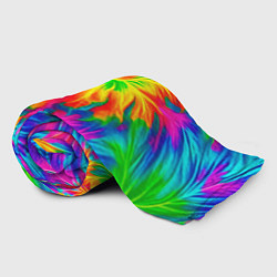 Плед флисовый Тай-дай кислотные краски, цвет: 3D-велсофт — фото 2