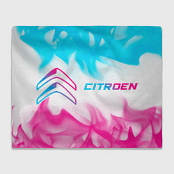 Плед Citroen neon gradient style: надпись и символ