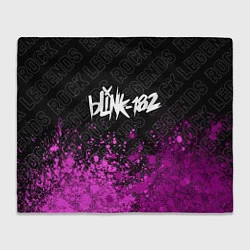 Плед флисовый Blink 182 rock legends: символ сверху, цвет: 3D-велсофт