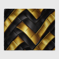 Плед флисовый Gold black luxury, цвет: 3D-велсофт