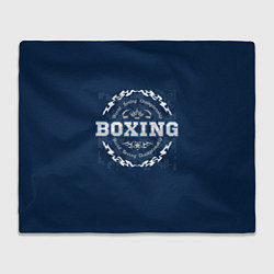 Плед флисовый Boxing - надпись, цвет: 3D-велсофт