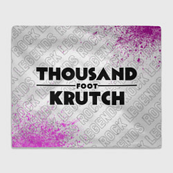 Плед флисовый Thousand Foot Krutch rock legends: надпись и симво, цвет: 3D-велсофт