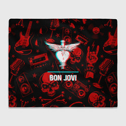 Плед Bon Jovi rock glitch