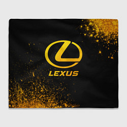 Плед флисовый Lexus - gold gradient, цвет: 3D-велсофт