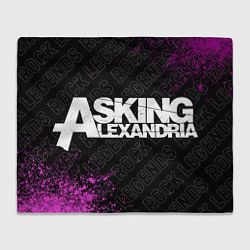 Плед Asking Alexandria rock legends: надпись и символ