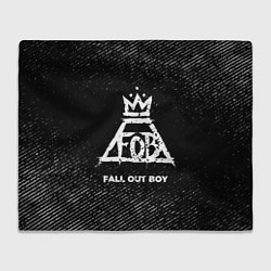 Плед Fall Out Boy с потертостями на темном фоне