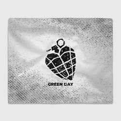 Плед Green Day с потертостями на светлом фоне